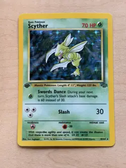 1999 Pokemon Jungle 1st Edition Scyther Holo 10/64 - Image 1