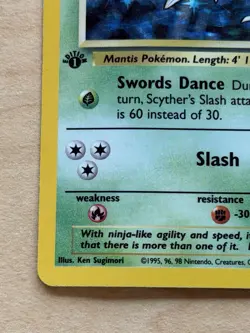 1999 Pokemon Jungle 1st Edition Scyther Holo 10/64 - Image 2