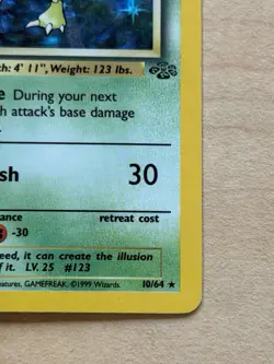 1999 Pokemon Jungle 1st Edition Scyther Holo 10/64 - Image 3
