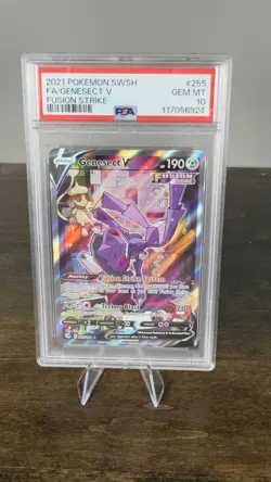 2021 Pokemon Fusion Strike Genesect V Full Alternate Alt Art #255/264 PSA 10 - Image 1