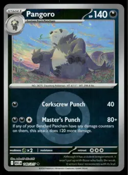 Pangoro (Energy Symbol Pattern) 140/217 Ascended Heroes Pokemon Reverse Holo NM - Image 1
