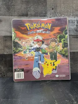 1999 Nintendo Original Pokemon Card Game 3-ring Binder Ash, Friends (CP3014916) - Image 3