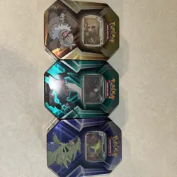Pokemon Triple Whammy Tin Lot 3 Pack Tyranitar Darkrai Slaking New Sealed - Image 1