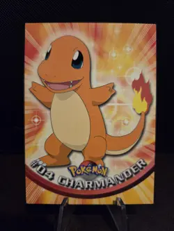 Charmander #04 1999 Topps Pokemon TV Animation Series 1 Non Holo Vintage Blue 🌟 - Image 1
