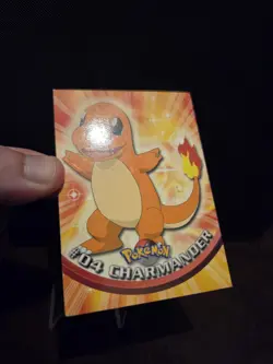 Charmander #04 1999 Topps Pokemon TV Animation Series 1 Non Holo Vintage Blue 🌟 - Image 4
