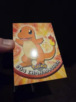 Charmander #04 1999 Topps Pokemon TV Animation Series 1 Non Holo Vintage Blue 🌟 - Image 5