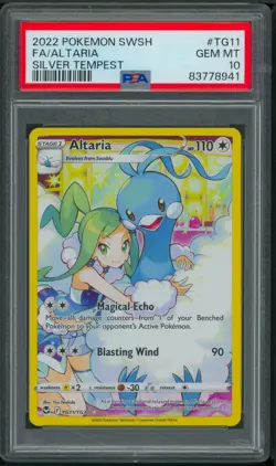 Pokemon SWSH Silver Tempest Altaria Full Art TG11/TG30 PSA 10 - Image 1