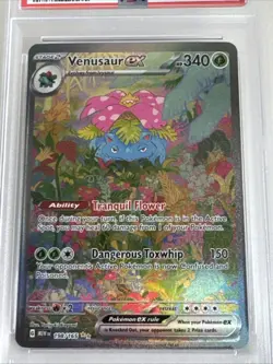 PSA 8 Pokemon 151 Special Illustration Rare SIR Venusaur EX MEW EN 198/165 NM/MT - Image 2