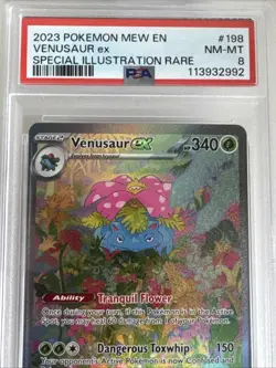 PSA 8 Pokemon 151 Special Illustration Rare SIR Venusaur EX MEW EN 198/165 NM/MT - Image 3