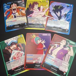 One Piece Card Game OP-10 - Base Leader Set - 6 Card Lot - Image 1