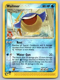 Wailmer 48/109 Uncommon Ruby & Sapphire Pokemon Near Mint - Image 1