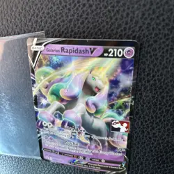 2021 Pokemon SWSH #111 Galarian Rapidash V Black Star Promo Mint - Image 4