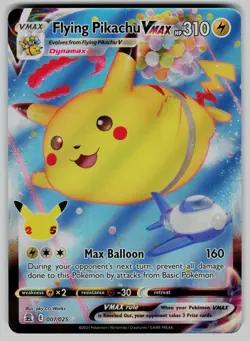 Flying Pikachu VMAX 007/025 Holo VMAX Rare Celebrations Pokemon Near Mint - Image 1