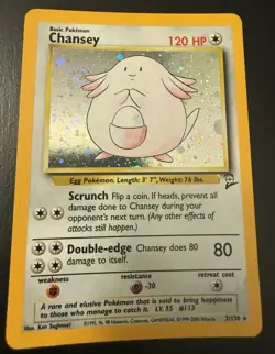 Pokemon Chansey 003/130 Base Set 2 Holo - Image 1