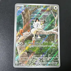 Pokemon TCG Meowth 106/094 Full Art Illustration Rare Holo Phantasmal Flame EN B - Image 1