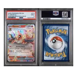 ENGLISH POKEMON PRISMATIC EVOLUTIONS STAMPED #014 FLAREON EX SURPRISE BOX PSA 9 - Image 3