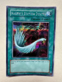 Yugioh 1996 Harpie's Feather Duster SCR SDD-003 Near Mint - Image 1