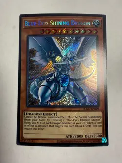 Blue-Eyes Shining Dragon Secret Rare Legendary Collection Kaiba LCKC-EN008 LP - Image 1