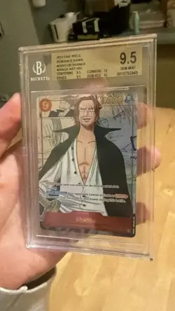 2022 ONE PIECE OP01-120 ROMANCE DAWN MANGA ALTERNATE ART SHANKS BGS 9.5 - Image 4