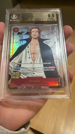 2022 ONE PIECE OP01-120 ROMANCE DAWN MANGA ALTERNATE ART SHANKS BGS 9.5 - Image 5