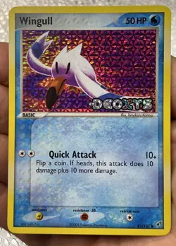 Pokemon Card - Wingull Deoxys 81/107 Reverse Holo Stamped LP - Image 2