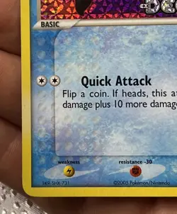 Pokemon Card - Wingull Deoxys 81/107 Reverse Holo Stamped LP - Image 5