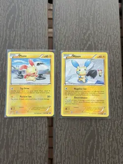 Pokemon TCG Dark Explorers Plusle 39/108 & Minun 40/108 2-Card Lot 2012 - Image 1