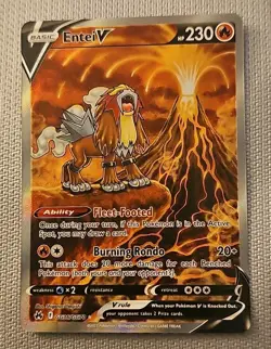 Pokemon Entei V GG36/GG70 Crown Zenith Holo Pokemon Card - Image 1