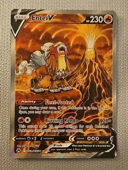 Pokemon Entei V GG36/GG70 Crown Zenith Holo Pokemon Card - Image 3