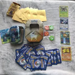 Pokemon Lot Tins, Cards, Foil Gold Cards Pokemon - Image 2