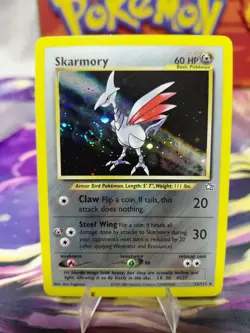 Pokemon Neo Genesis 2000 Skarmory #13/111 Holo Rare WOTC TCG Card HUGE SWIRL NM - Image 1