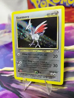 Pokemon Neo Genesis 2000 Skarmory #13/111 Holo Rare WOTC TCG Card HUGE SWIRL NM - Image 2
