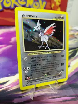 Pokemon Neo Genesis 2000 Skarmory #13/111 Holo Rare WOTC TCG Card HUGE SWIRL NM - Image 3