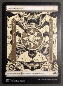 MTG Card - 1x Plains - Phyrexia All will be One - NM - Phyrexian Full Art Magic - Image 1