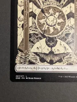 MTG Card - 1x Plains - Phyrexia All will be One - NM - Phyrexian Full Art Magic - Image 5