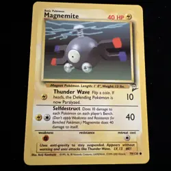 Pokemon TCG Magnemite 079/130 Base Set 2 Regular Card Vintage - Image 1