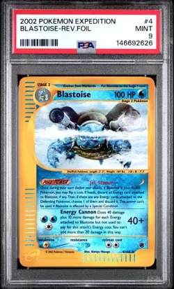 BLASTOISE E-Card Expedition Reverse Holo Rare #4 PSA 9 Vintage Pokemon - Image 1