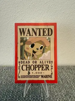 Chopper One Piece Panini Treasure Box Card Collection Wanted Card - Image 1