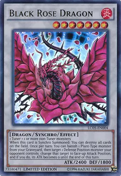 Yugioh LC05-EN004 Black Rose Dragon Legendary Collection 5D's Ultra Rare Card - Image 1