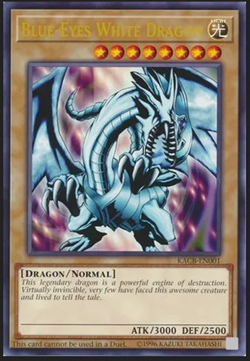 Yugioh KACB-EN001 Blue-Eyes White Dragon Promo Card (Jumbo/Oversized Size) NM - Image 1