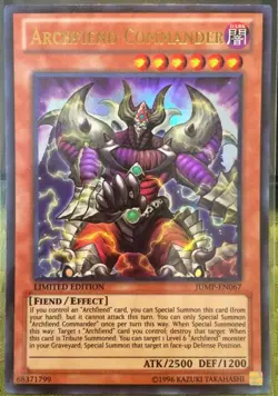 Yugioh JUMP-EN067 Archfiend Commander Ultra Rare Shonen Jump Promo Card - Image 1