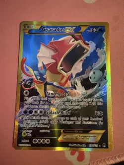 2016 Pokemon Gyarados EX Full Art Holo Secret Rare Card 123/122 XY Breakpoint NM - Image 1