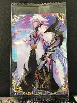 Merlin Caster Fate Grand Order Twin Wafer Card 2025 FGO ST 06 - Image 1