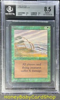 MTG Limited Edition Alpha 1993 Hurricane BGS 8.5Q++ (Baby Quad++) NM/MT+ 93/94 - Image 1