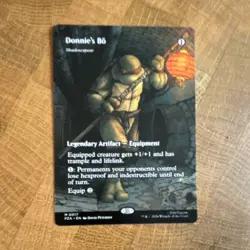 Donnie's Bo 0017 MTG Secret Lair x TMNT Legendary Equipment Alt Art Rare - Image 1