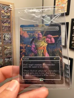 Magic the Gathering PSA Magazine Promo Swords to Plowshares Thanos Marvel Foil - Image 1
