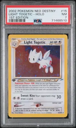 LIGHT TOGETIC Neo Destiny 1st Edition Holo Rare #15 PSA 7 Vintage Pokemon - Image 1