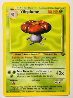 Vileplume 31/64 Jungle Rare WOTC Vintage Pokemon TCG Card SEE DESCRIPTION LP-M - Image 1