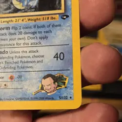 Pokemon TCG Giovanni's Gyarados Gym Challenge Holo 5/132 WOTC Vintage LP MP - Image 4