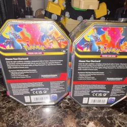 Pokemon TCG Mega Charizard X-EX Tin Lot (2) 5 Packs Each English Promo Holo - Image 2